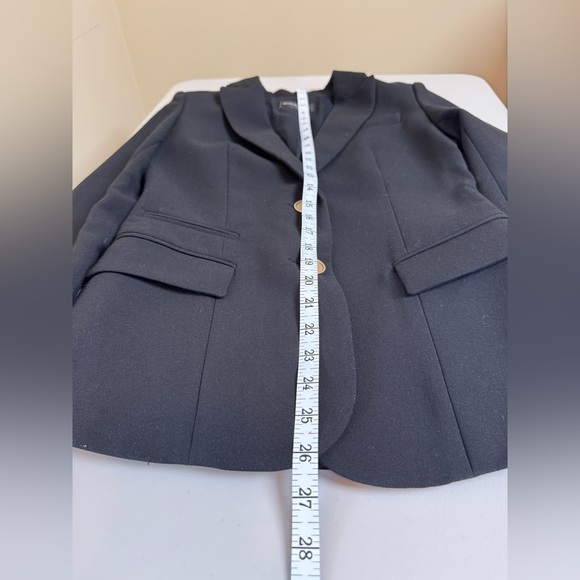 GIRDEAR Tailored Black Blazer Size 2 Structured Designer Jacket - Picture 13 of 14